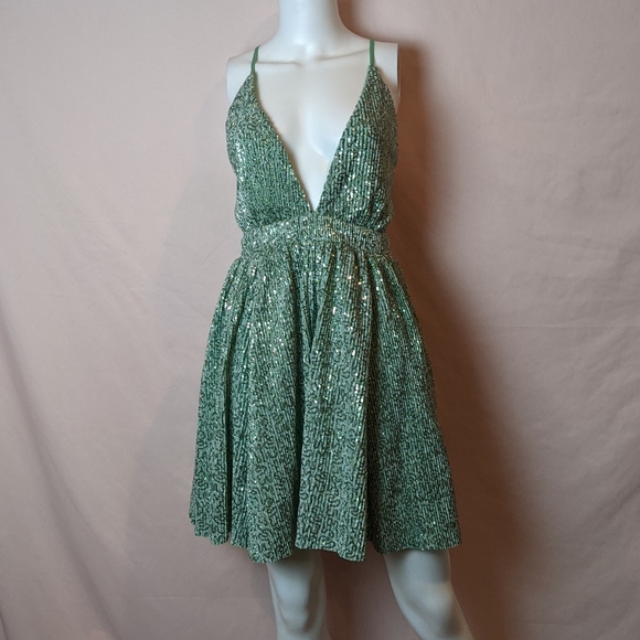 Fashion Nova Dresses & Skirts - Fashion Nova Like a Princess Sequin Mini Dress Green size Large